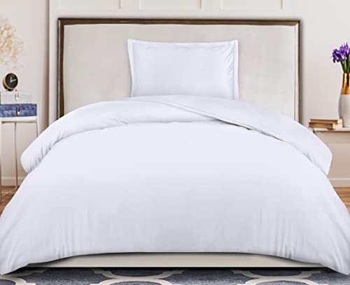 Utopia Bedding Pack Of Duvet Cover Set With A Pillowcase And Comforter Duvet Insert - Pack Of 3 - Microfiber- Siliconized Fiberfill - Machine Washable (Twin, White) #TOP1