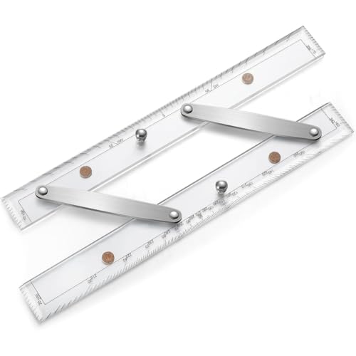Vocdikficy Marine-Parallellineal mit Klaren Skalen, 12, Parallellineal, Navigationswerkzeuge für die Navigationszeichnung Von Booten und Schiffen
