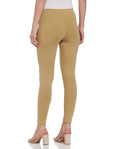 Image of GO COLORS Soft Cotton Stretch Cropped Leggings for Women | Breathable, Mid Rise