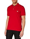 Natural Fibers Emporio Armani Swimwear Mens S/Sleeve Iconic Piquet Polo Shirt, Rot, XL