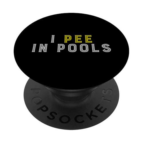 Funny I PEE IN POOLS PISCINE Gonflable Piscine Grande Piscine PopSockets PopGrip Adhésif