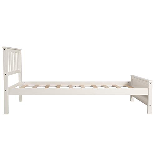 Harper & Bright Designs Twin Platform Bed Frame With Storage Drawers Kids (White-2) #TOP3