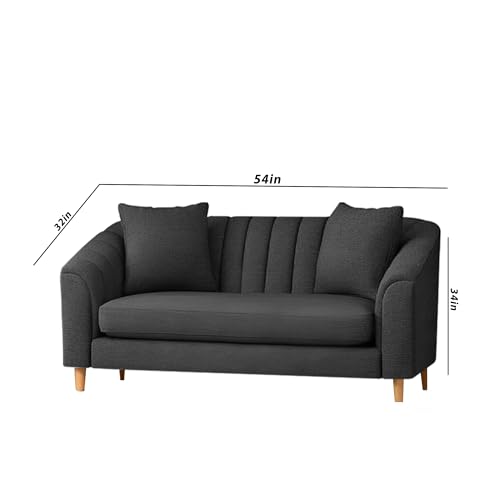 Image of Doraldo 2 Seater Sofa Set for Living Room (Black) Premium Fabric Sofa
