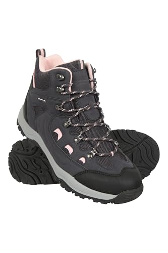 Mountain Warehouse Adventurer Womens Boots - Ladies Waterproof Rain Boots Cushioned Footbed Synthetic & Textile Walking Shoes - For Spring Summer Hiking Walking Dark Purple Adult Shoe Size 7