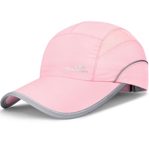Image of GXCROR Quick-Dry Running Hat for Men & Women - UPF 50+ Breathable Mesh, Reflective Sports Cap for Outdoor, Hiking