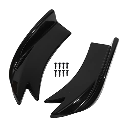 X AUTOHAUX 1 Pair Universal Rear Bumper Lip Side Corner Spoiler Kit Black