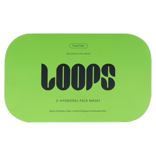 Image of LOOPS Fresh Peel - Resurfacing Hydrogel Korean Face Mask, 5pc | Gently exfoliate, polish, clarify & brighten, with fruit enzymes & BHA-rich willow bark, cruelty-free, suits all skin types