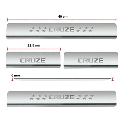 Image of Atteen Smart Door Sill /Foot Step Stainless Steel Plates Compatible with Chevorolet Cruze (Set of 4 Pcs)