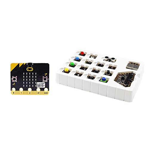 Kit micro:bit v2.2 de démarrage avec platine d'expérimentation et LED de contrôle