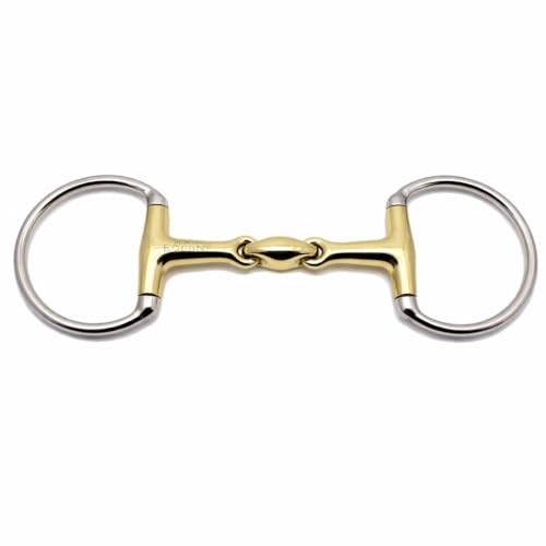 Horse SS Brass Horse Tack Western English Eggbutt Snaffle Bit Oval Link 4-1/2" 35190A