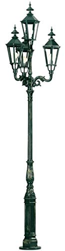 Casa Padrino baroque garden lantern/outdoor light 82 x 82 x H. 320 cm Quality, Color:green