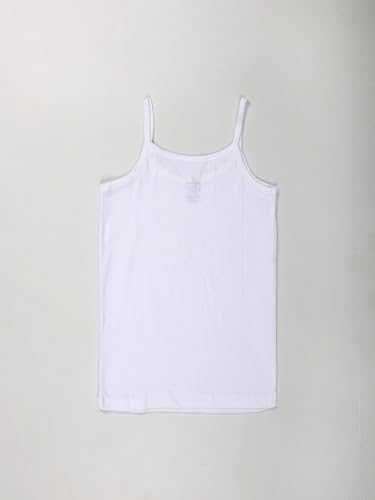 Image of KiddoPanti Girls 100% Cotton Rib Solid Camisole Tank Top Pack of 3