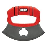BUBBA ULU Knife with Non-Slip Grip Handle, Curved Blade, Integrated Bottle Opener and Sheath, Red