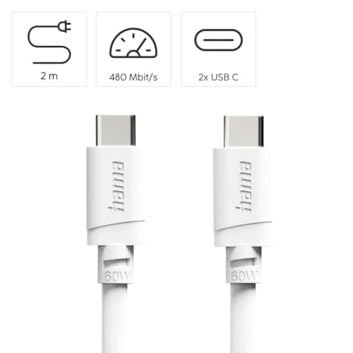 Hama Câble de charge USB USB 2.0 USB C® mâle 2 00201809 - vue 3