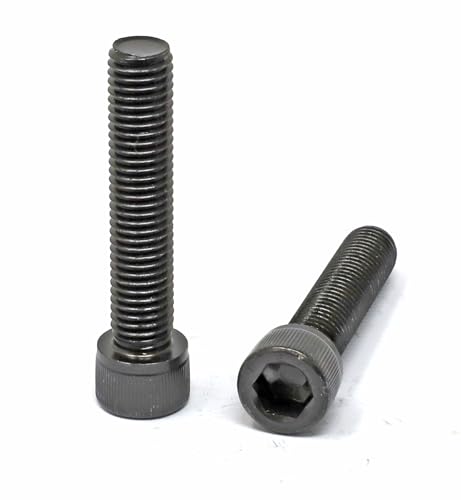 Image of iexcell 4 Pcs M12 x 60mm Thread Pitch 1.75 mm Alloy Steel 12.9 Grade Hex Socket Head Cap Screws Bolts Kit, Black Oxide Finish