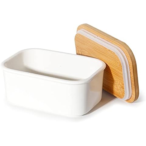 Theo&Cleo Butterdose Keramik mit Holzdeckel Cover