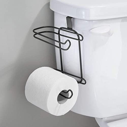 Linkidea Over The Tank Toliet Paper Holder, 2 Rolls Toliet Tissue Paper Dispenser For Bathroom, Iron Hanging Tissue Paper Storage (Black) #TOP1