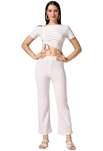 Image of TOPLOT co ord Set for Women Solid Top and Bottom