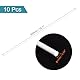 QUARKZMAN ABS Kunststoffstab Rund Massiv Weiß Stab 1mm x 500mm für DIY Modellmaterial, Architekturmodellbau, DIY Sandtisch, Packung mit 10