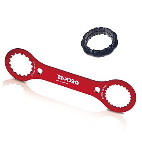GEWAGE fiets centerlock gereedschap, fiets krukassleutel Compatibel met Shimano Hollowtech II/BB9000, BBR60, M8000, RaceFace, Cinch, RotorBSA30, Hawk Racing, BB3086M. (12 kernbenen*46mm