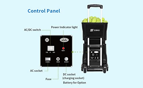 ASDNN 150 Modo de Entrenamiento multifunción de Gran Capacidad, Lanzador de Tenis portátil, máquina de Tenis portátil, compañero de Entrenamiento Integrado automático e Inteligente