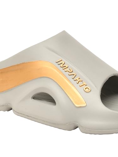 Image of Impakto Men EVA Flip Flops | Lightweight, Soft & Comfortable Slippers | Wide Toe Box, Airflow Ventilated Design, Anti-Skid & Water-Resistant, Indoor & Outdoor Chappal | Everyday Essentials