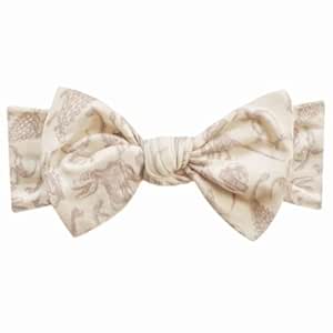 Copper Pearl Baby Headband Bow - Stretchy Soft Knit Newborn Accessory