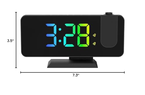 Hanaix 0015 Projection Alarm Clock For Bedroom Ceiling,11 Colors Rgb Digital Clock Large Display thumb #8