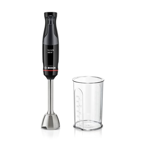 Bosch MSM4B610 Frullatore a Immersione, Potente 1000 Watt, Plastica, Nero