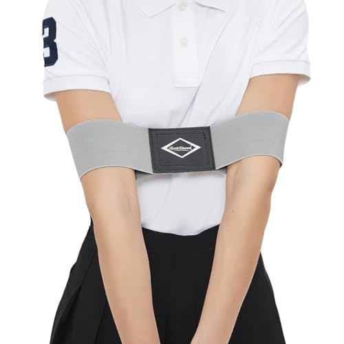 Image of Scott Edward Golf Swing Aids Pro Power Band Wrist Brace Smooth and Connect-Easy Correct Training Swing Gesture Alignment Practice Tool for Golf Beginners (Grey Arm Band)