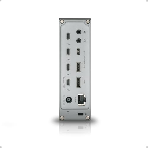 Image of CalDigit TS5 Thunderbolt 5 Dock - 15 Port, 140W Charging, 80Gb /s TBT 5 x 4, USB-C 10Gb x 3, USB-A x2, 2.5Gb Ethernet, Dual 8K@60Hz Displays, SD & microSD UHS-II, 1m Braided Cable, Space Gray 240W PSU