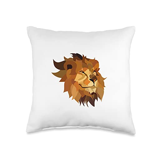 Lion Watercolour Tattoo Gift Idea Throw Pillow