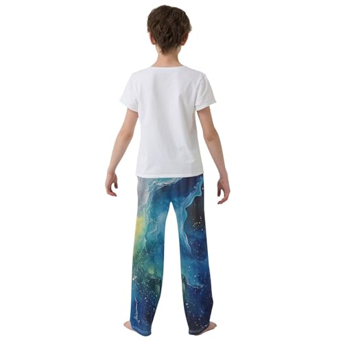 Boys' Pants Ombre Color Pigments Long Bottoms Jogger Pants Elastic Waist Trousers with Pockets S-XL3