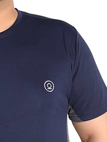 Image of CHKOKKO Men's Polyester Regular Fit Solid Sports T-Shirt