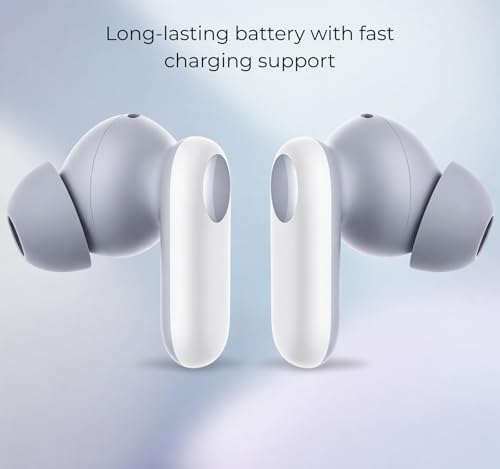 Image of Original Buds 2r for Oneplus Nord Wireless Equipped Mic 12.4mm Drivers Noise Reduction Long Battery 38Hr, Clear and Crisp Voice, Lightweight in-Ear Type C Charging (White)