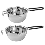 Hohopeti 2 Stück Teiliges Edelstahl Schokoladen schmelzset Dickwandiger Wasserbad schmelztopf mit...