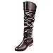 Bottes Mollet Large pour Femmes Grande Largeur Imperméables Solid Toe Round Women Slip-on Boots Chaussures à Talons Bottes de Couleur Mocassins Plate-Forme pour Femmes Confort