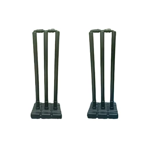 KP Sports Combo Cricket Stumps Set – 6 Heavy Plastic Stumps + 4 Bails | 2 Full Size Black Stump Sets | Match Practice Gully Cricket Kit-picture-10
