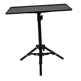 Multipropósito: equipado con una bandeja de escritorio y proyector, que ofrece la flexibilidad de sostener un proyector y dispositivos adicionales, soporte de proyector de escritorio, soporte de suelo para proyector