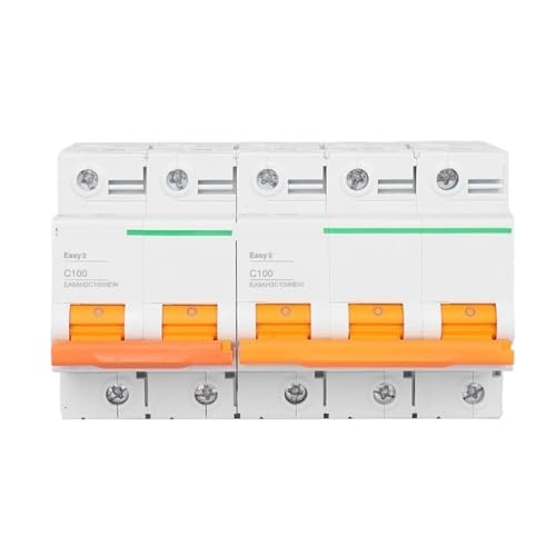 Disjoncteur miniature EA9AH 4P D80A pour tableau électrique triphasé