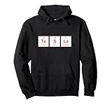 Toyo Tees Tesla Periodic Table Pullover Hoodie - Men's Adult Unisex Black Small Classic Hoodie