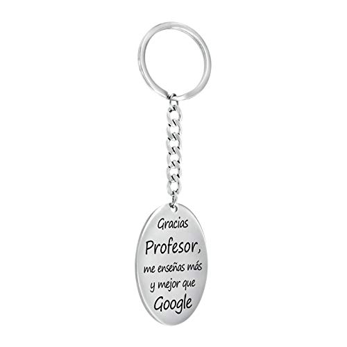 TEMPUS FUGIT. Regalo para el Profesor. Llavero de Acero Inoxidable...