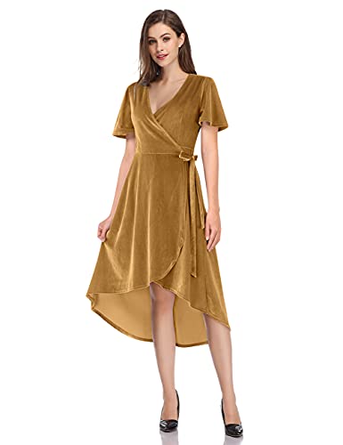 Leadingstar Women's Velvet Formal Holiday Party Gown Dress