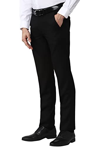 Image of Van Heusen Men's Fashion Formal Mid Rise Slim Fit Premium Formal Trousers | Superior Comfort | Auto-Flex Waist Band | Soft Touch