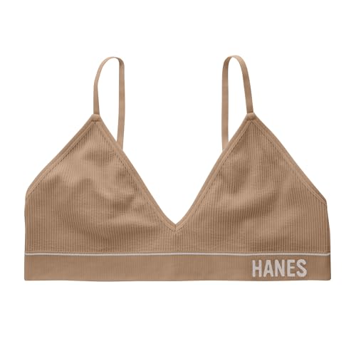 Hanes Women's Originals Seamless Triangle Bralette, Soft Ribbed Bra, ComfortFlex Fit, Deep Glow - Image 4