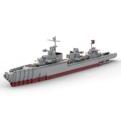 YYQQ Technik Zerstörer Schiff Modellbausatz 1529 Modular Gebäude Klemmbausteine 1:200 WW2 Deutsch Militär Kriegsschiff…