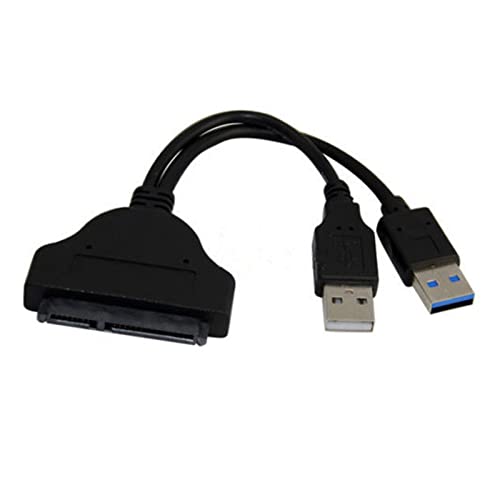 Cable adaptador High-Speed SATA 3.0 a USB 3.0 con puerto energía USB 2.0 miniatura 6