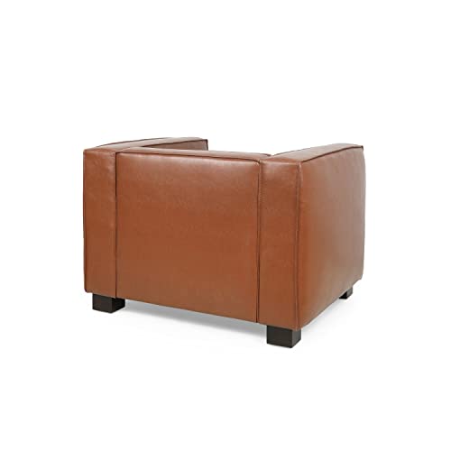 Sillón Tuxedo Marrón de Madera y Poliuretano miniatura 7