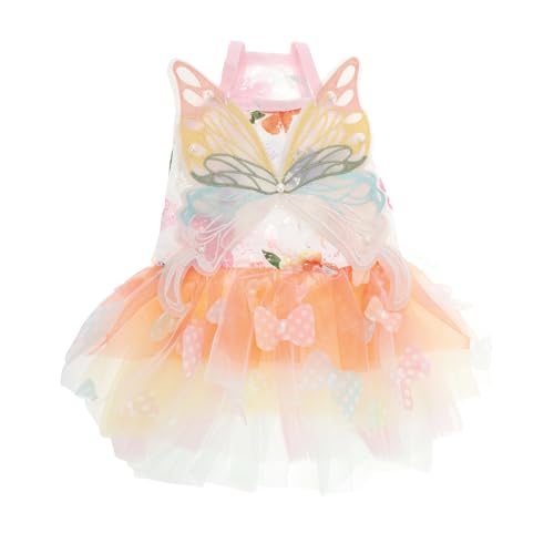 RENEWREVITAL Dog Dresses, Stylish Butterfly Girls Dog Clothes, Dog Princess Dresses, Cute Summer Costume, Puppy Handmade Skirt for Small Dog, Large, Assorted Color