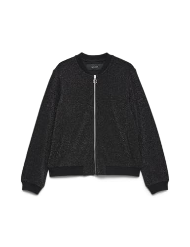 VERO MODA Damen Vmberlin Coco Ls Glitter Bomber Noos, Black, m